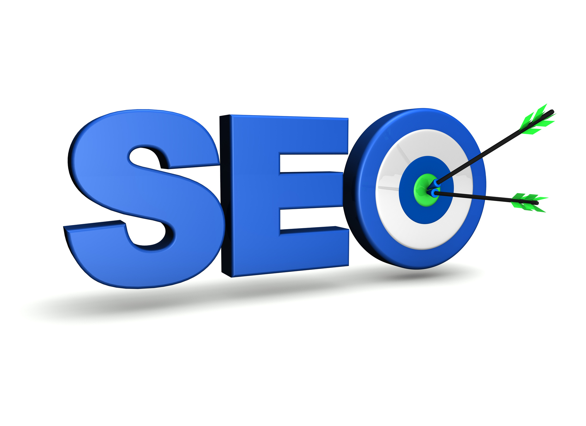 SEO text with arrows and target